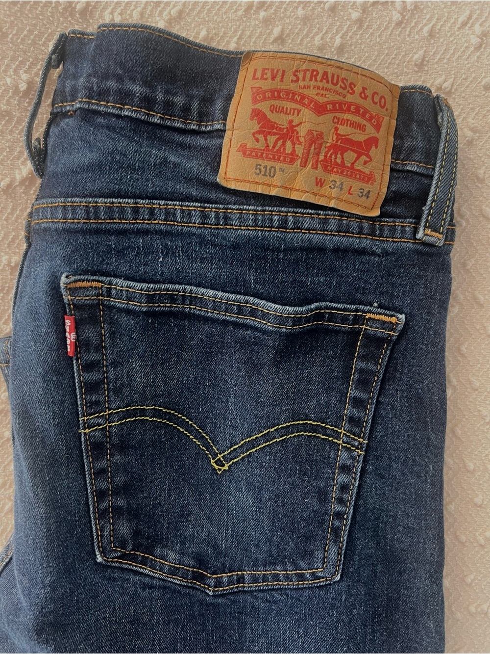 Levi's Slim Straight Jeans in Dark Blue Denim